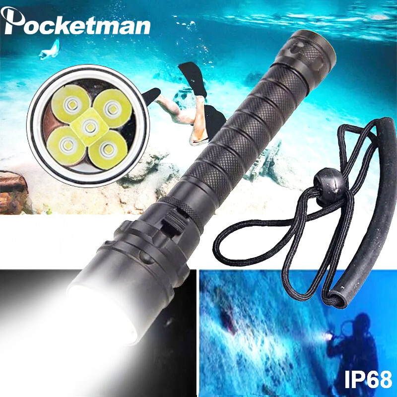 Professional Diving Light Powerful Led Diving Flashlight LED Underwater Lanterna