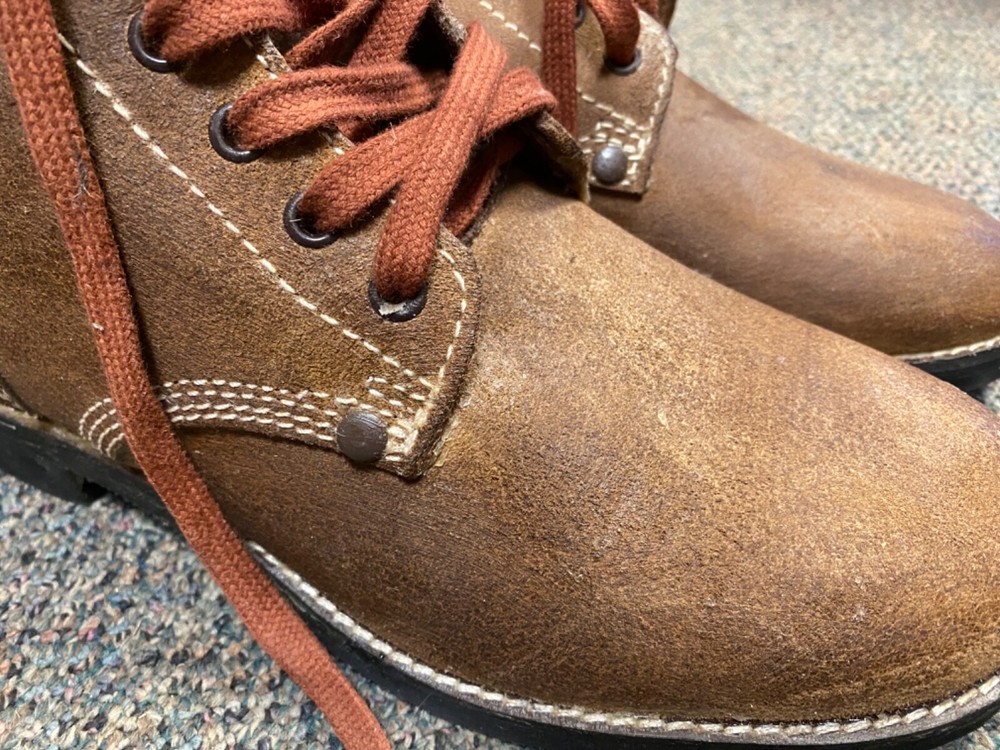 WWII US ARMY "ROUGHOUTS" COMBAT FIELD SERVICE SHOES- SIZE 10