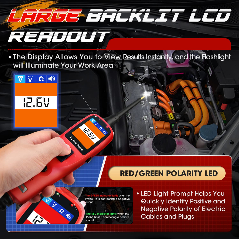 Autel Power Scan PS100 Circuit Tester Electrical Power Probe Diagnostic Tool