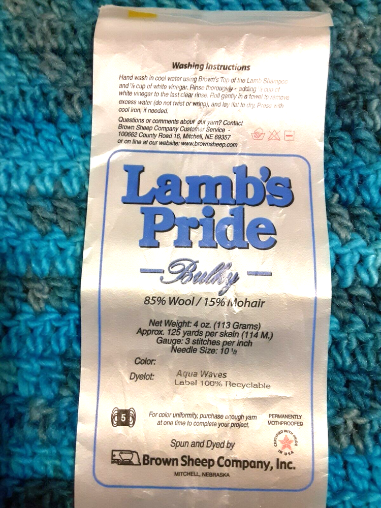 New Hand Crocheted Afghan/Throw 38" x 45"