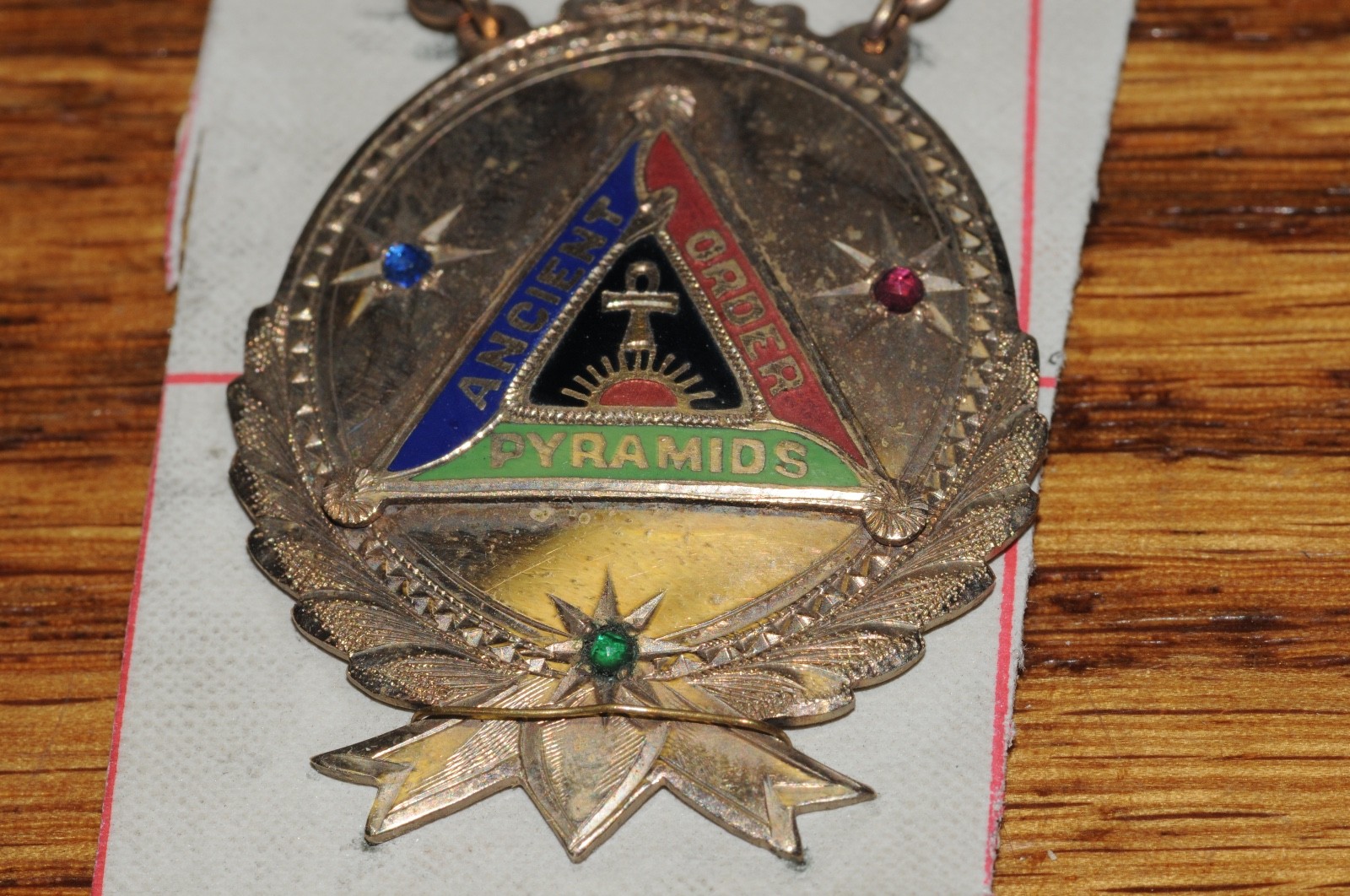 Successful Ancient Order Pyramids Fraternal Organization Pin Gold Filled 1903 *
