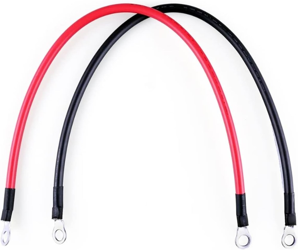 Oxygen-Free Copper Battery Cables 2FT - Corrosion Resistant & Durable
