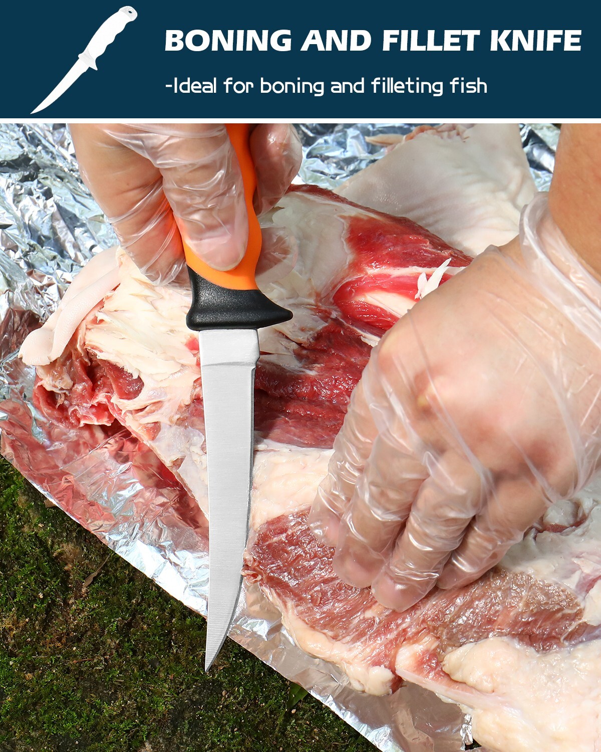 Dispatch 6PCs Hunting Knife Set - 3Cr13 Blades Deer/Elk Game Processor Kit