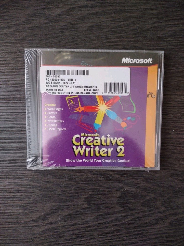 GENUINE Microsoft Creative Writer 2 NEW & SEALED Windows 95