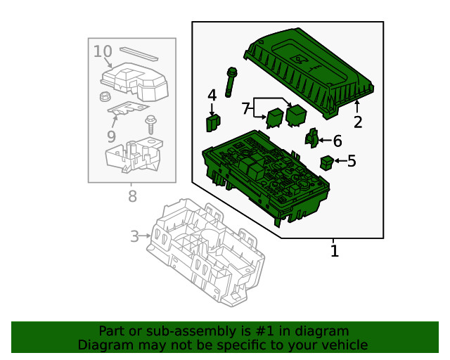 Genuine GM Front Compartment Fuse Block 22753454