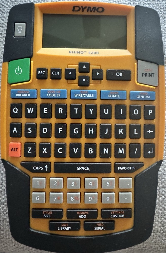 Dymo Rhino 4200 Label Thermal Printer with Case.