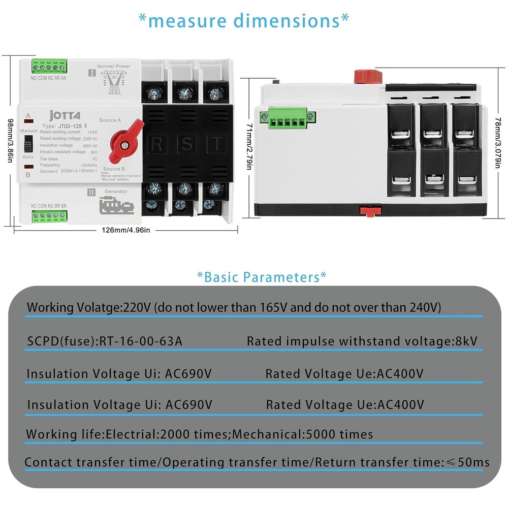 3 Phase 100A Automatic Transfer Switch - Essential for Uninterrupted Supply