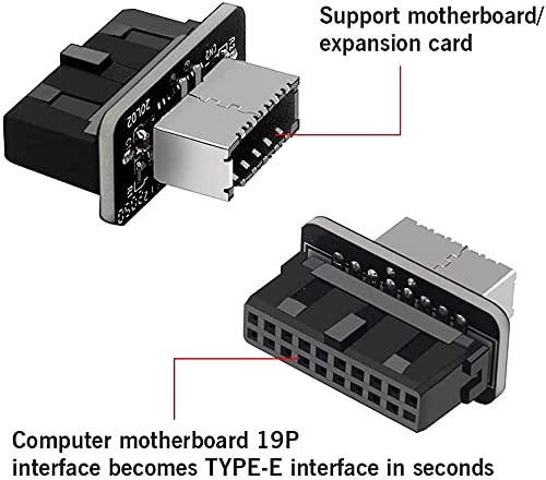 USB Front Panel Adapter, Vertical USB 3.1 Front Panel Socket Key-A -to 3.0 19...