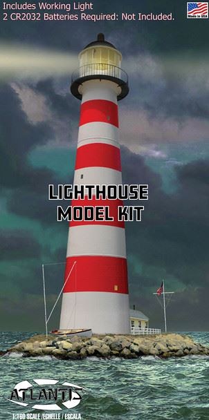 Atlantis Models - 1/160 Scale Lighthouse with Light and Diorama Base