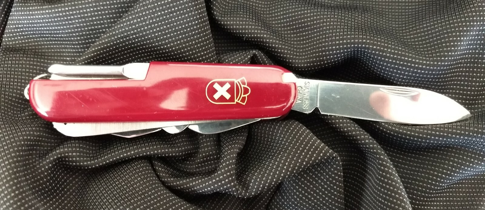 Rite-Edge Red Swiss Scout Camping Pocket Knife Multi Tool-Same Day Shipping!