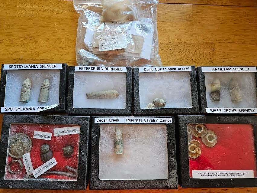 Civil War bullets collection