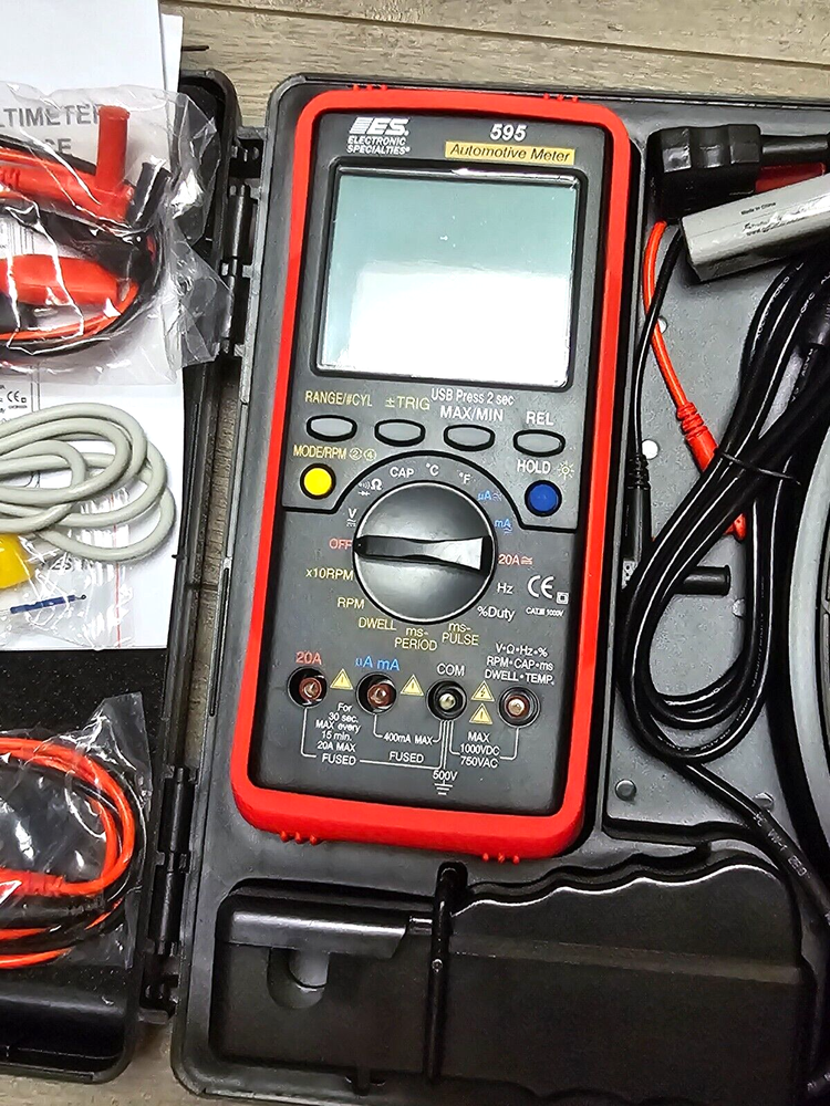 ESI Pro Large Display Digital Multimeter w/PC Interface, Leads, Temp & Case #595