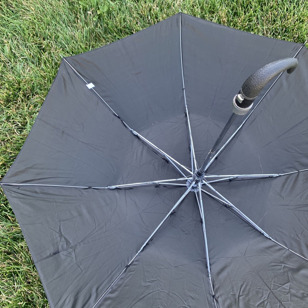 Conch Compact Folding Black Umbrella and Case