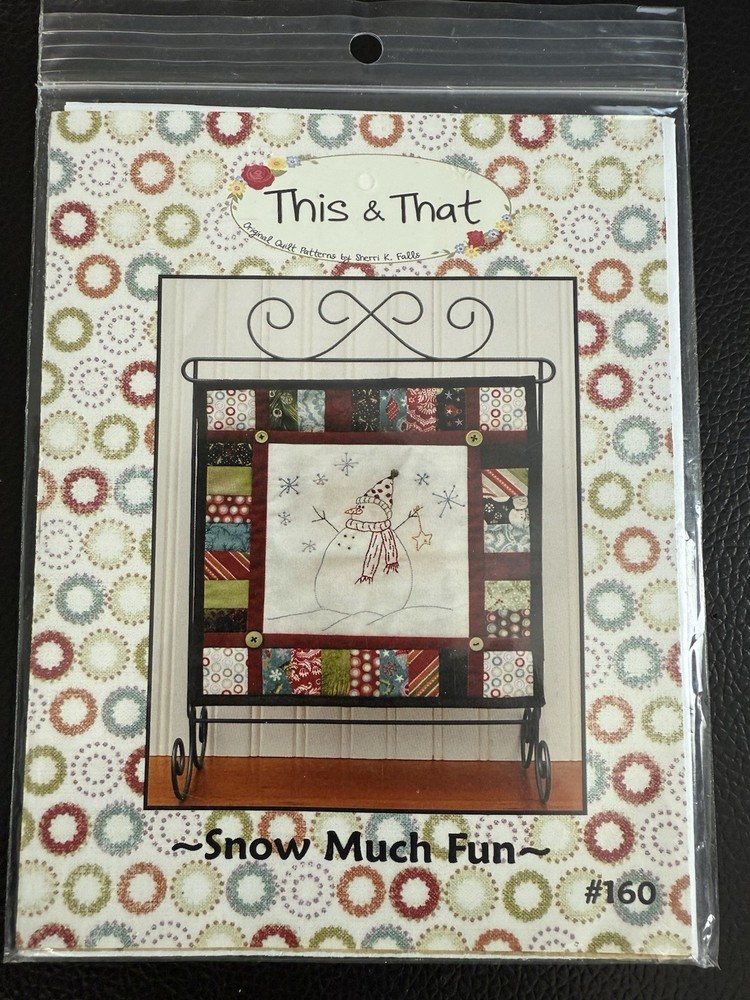This & That Craft Pattern Snow Much Fun #160  12"X12" Pattern Only