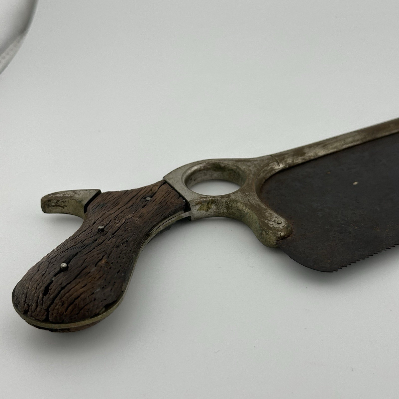 Antique 1800s US Civil War Era Leslie & Co Surgeon Amputation Bone Saw Doctor