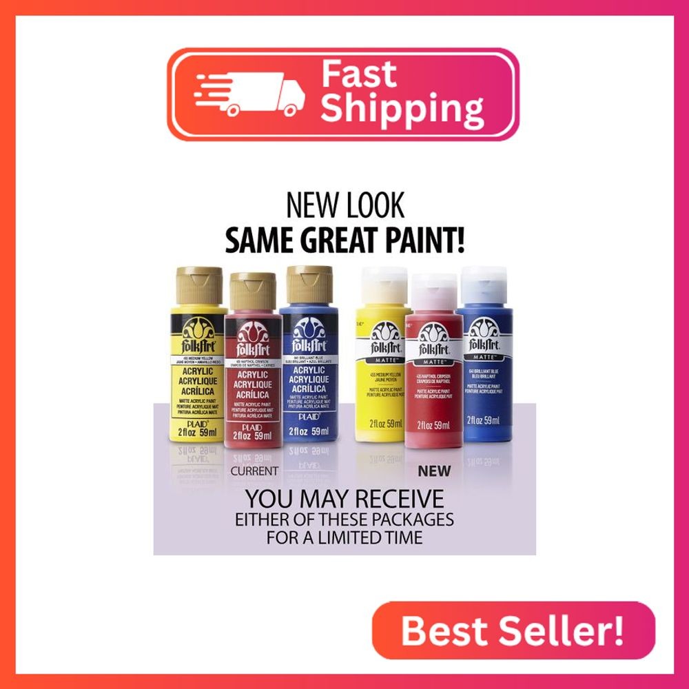 FolkArt Acrylic Paint in Assorted Colors (2 oz), 953, Camel