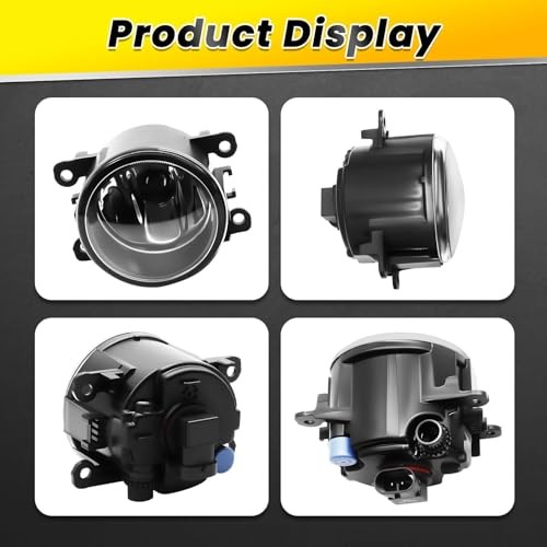 Front Pair Bumper Fog Light Assembly Compatible with 2016 2017 2018 Outlander