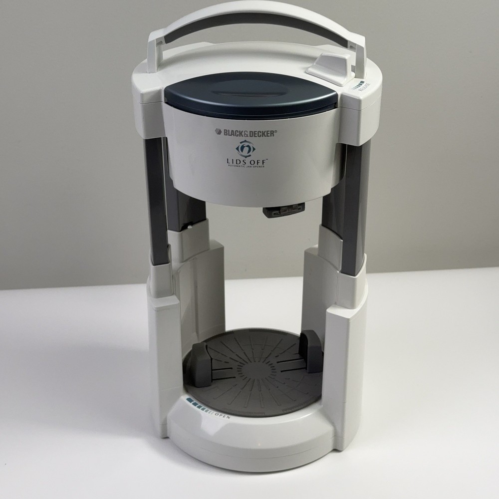 Black & Decker Lids Off Automatic Jar Opener Model JW200 Tested & Working White