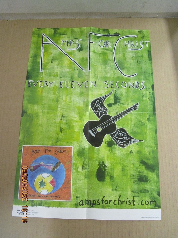 AMPS FOR CHRIST Every Eleven Seconds Promo Poster New! Unused! 5RC 2006