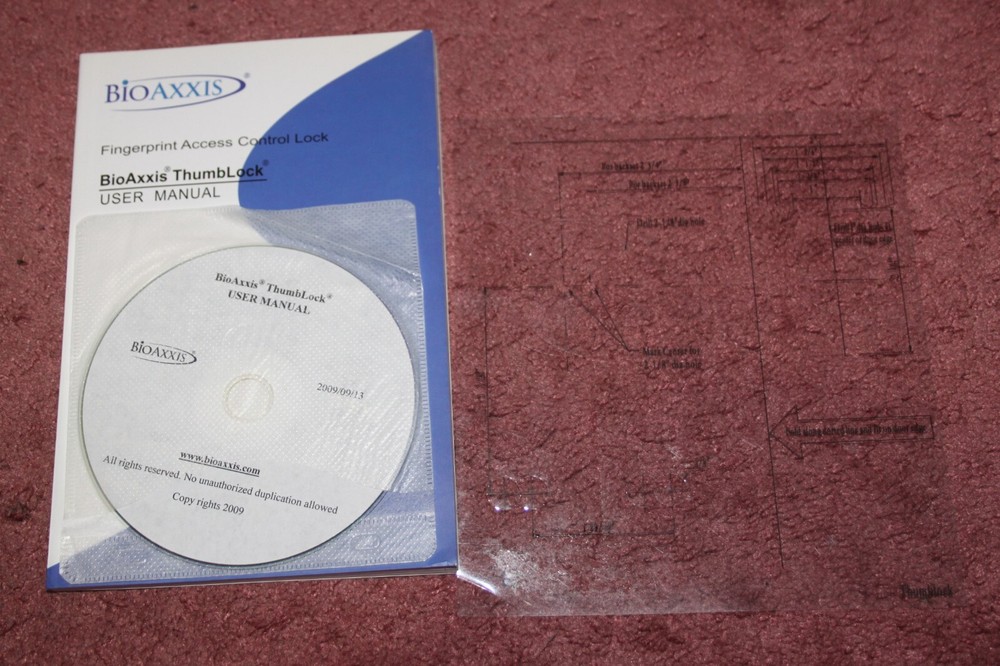 Bioaxxis Fingerprint Access Control Lock Thumb Lock