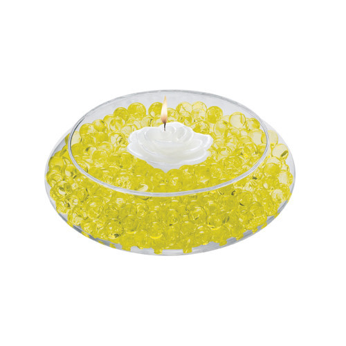 Yellow Vase Filler Beads 4oz Bag Makes 3 Gallons - Water Storing Gel