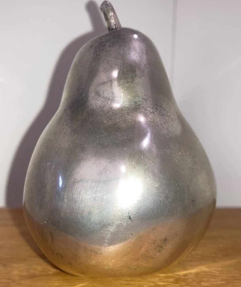 Decorative Pear Two’s Company Silverplated Pear Approx. 12 Ounces
