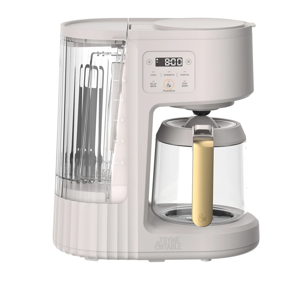 Thyme & Table 12-Cup Programmable Coffee Maker 60oz Sand White