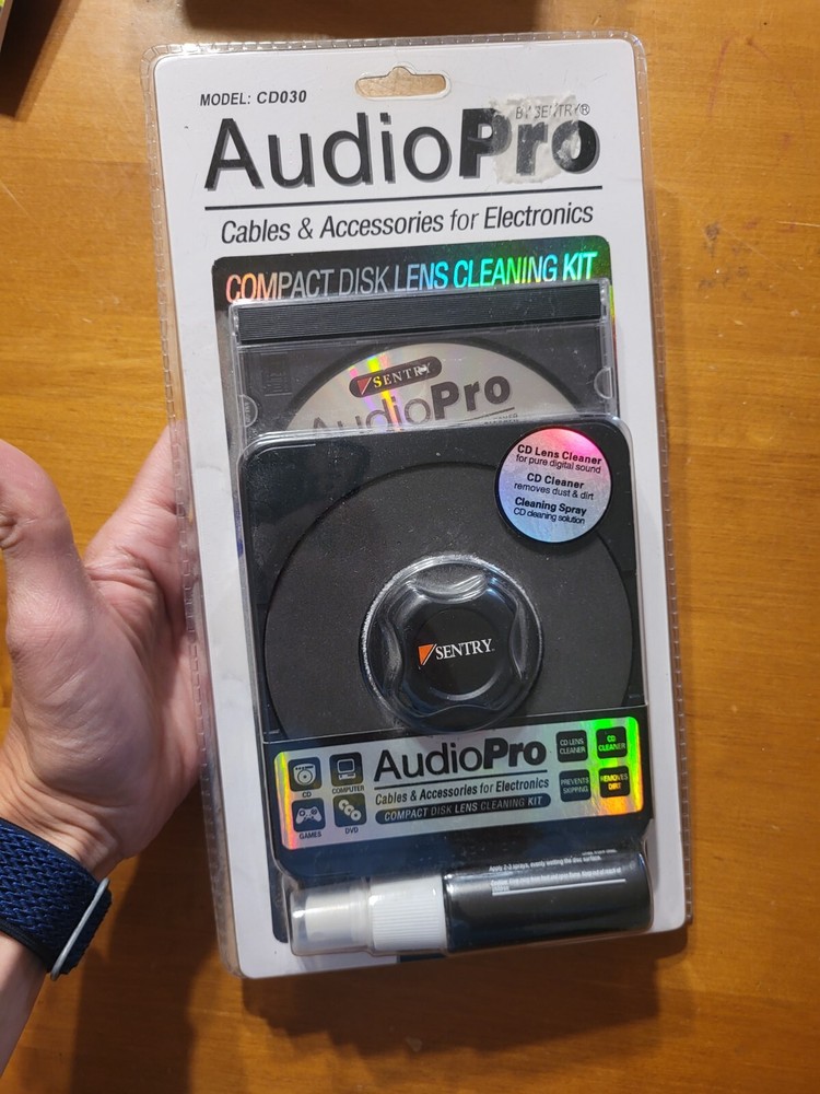Sentry Audio Pro CD030 Compact Disk Disc Laser Lens Electronics Cleaning Kit