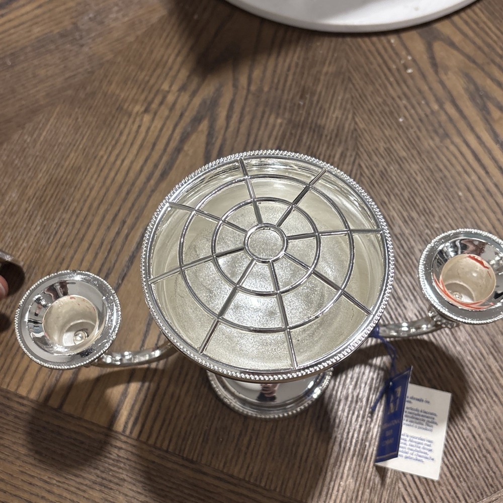 Vintage E. P. Zinc Silver Plated England Candle Holder International Silver Co.