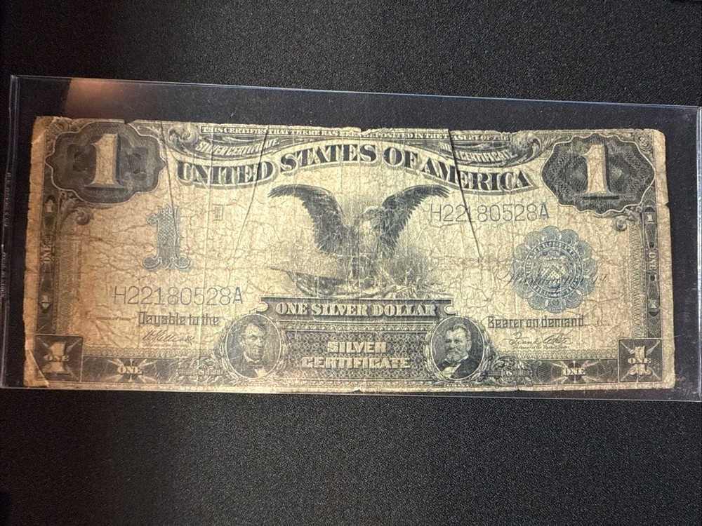 1899 $1 Dollar Bill Black Eagle Silver Certificate Note Large Size