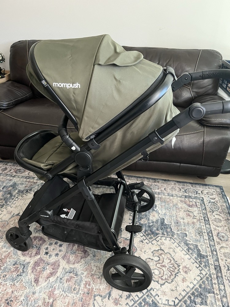 Mompush Green & Black Single Stroller