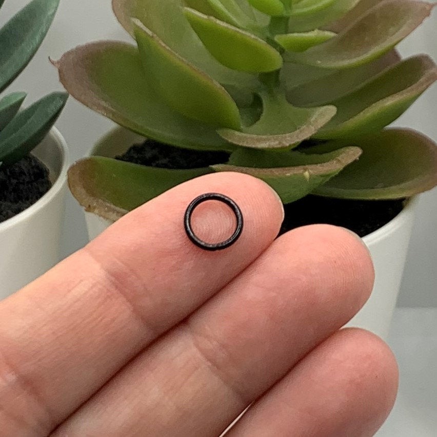 8mm, 18g, Black Enamel Coated Open Jump Rings - US Seller