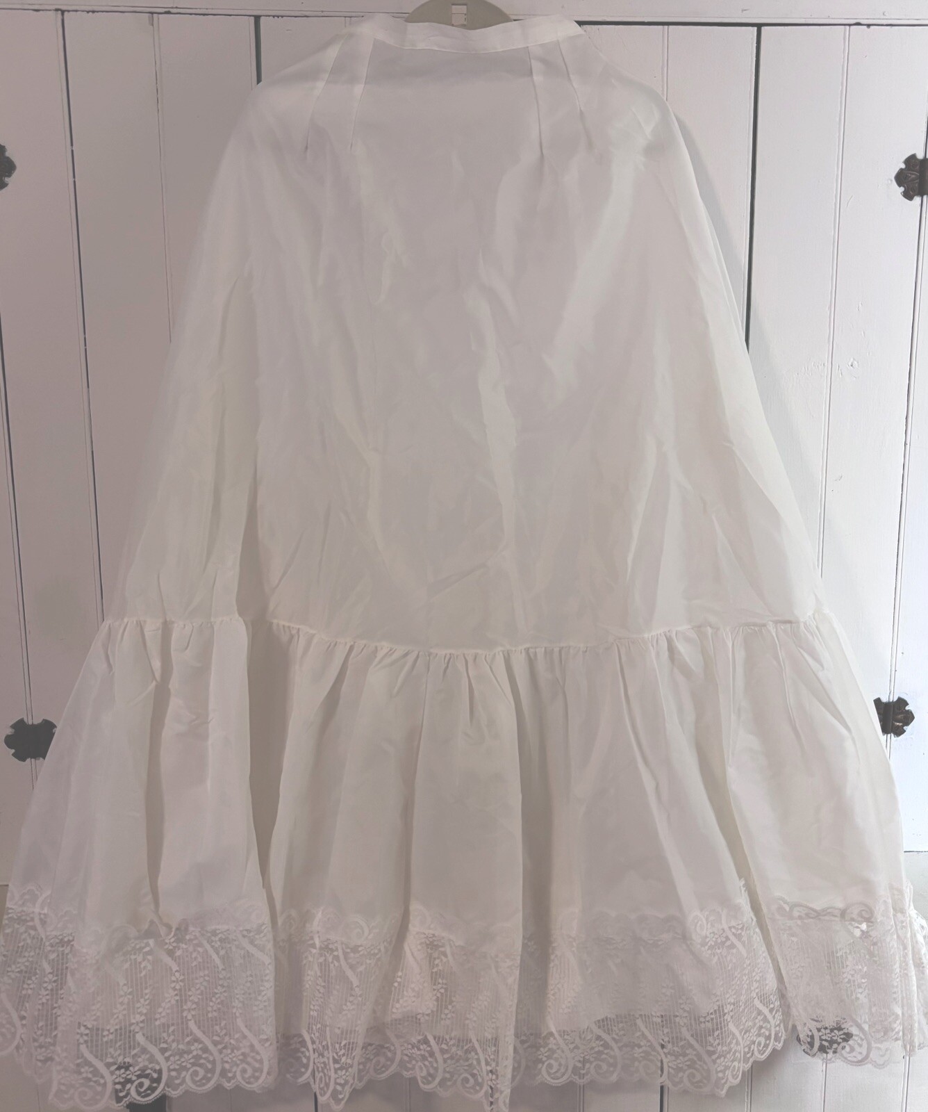 Vintage 1970's Long White Half Slip Wedding Petticoat Crinoline S/XS