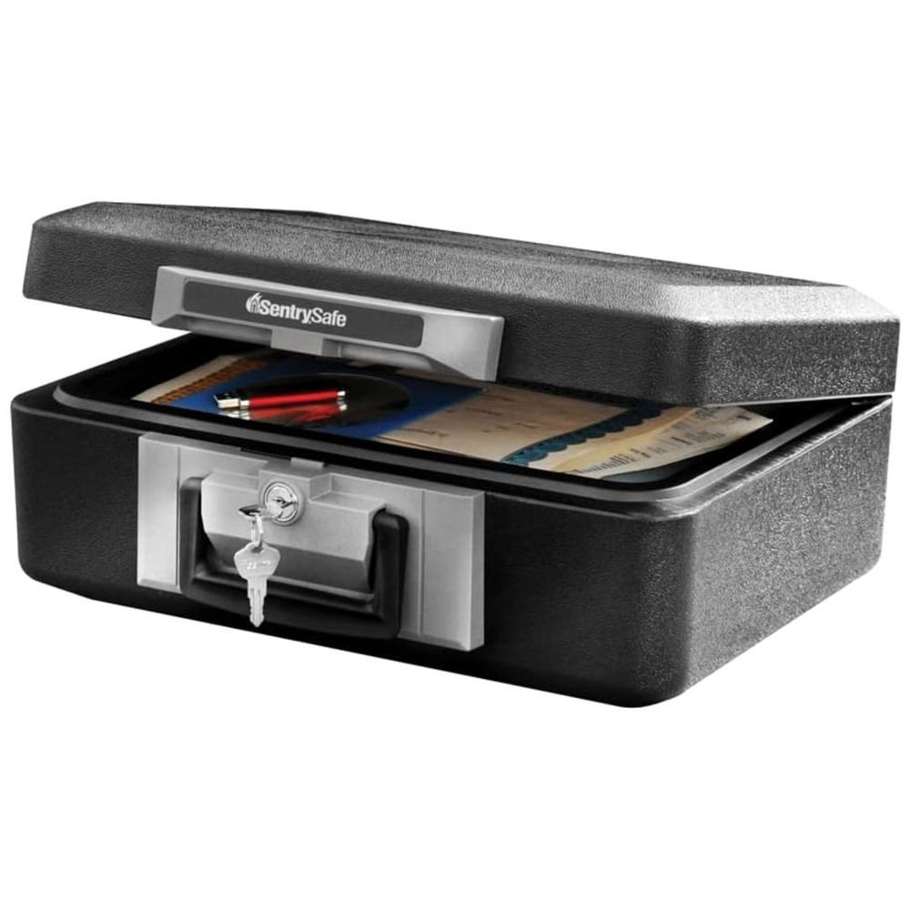 Compact Fireproof Safe Box with Key Lock for Jewelry & Documents - 0.25 Cu. Ft.