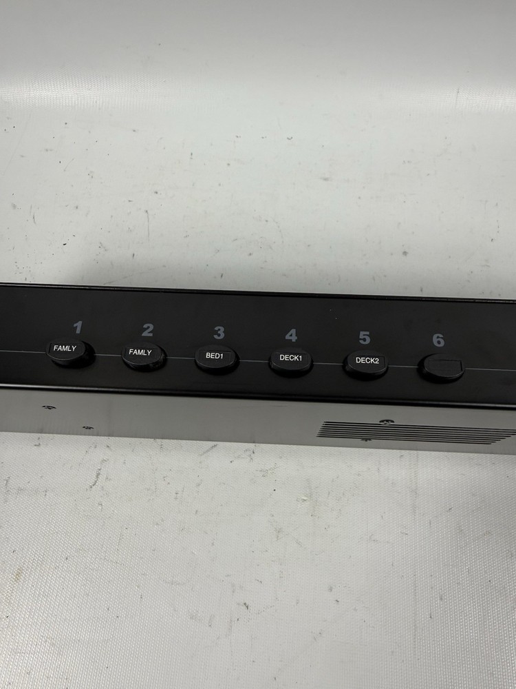 Theater Solutions TS6 Dual Input 6 Zone 12 Speaker Selector Box Volume Controls