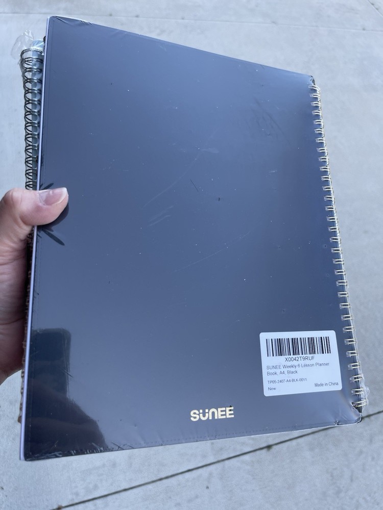 3 Sunee Weekly Lesson Plan Book Weekly Lightweight Teacher Tool Black