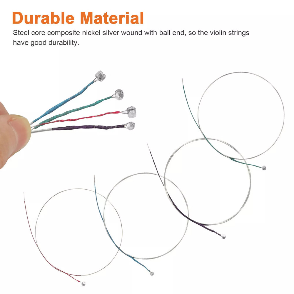 Full Set High Quality Violin Strings Size 4/4 & 3/4 Violin Strings Steel Strings