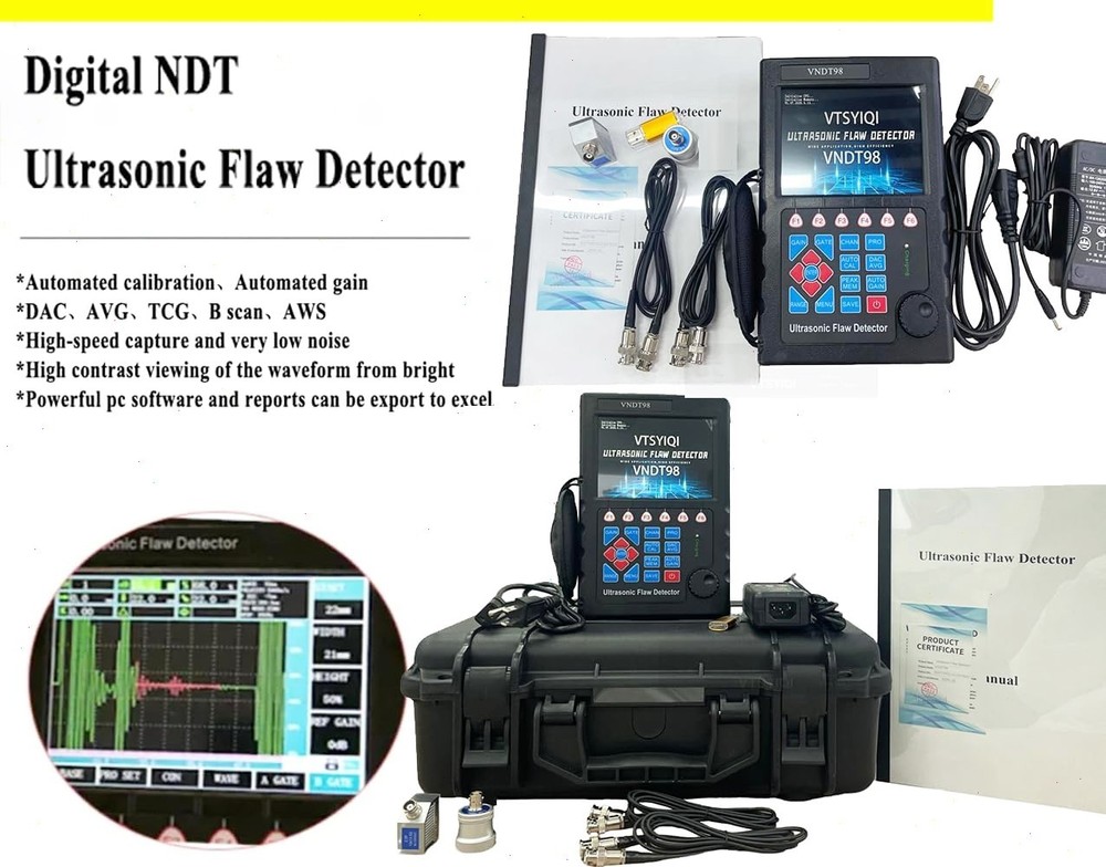 Ultrasonic Flaw Tester with Two Gates Setting and Alarm Indication Function
