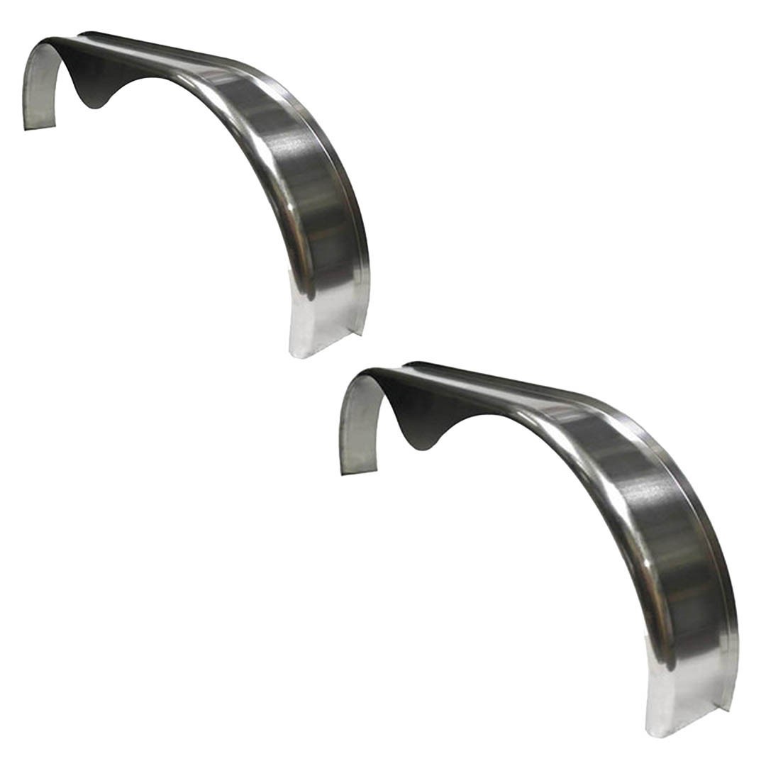 2 Pack - 69x6 Smooth Aluminum Tandem Axle Teardrop Fender Flares