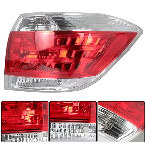 Passenger Side Outer Tail Light Assembly Replacement for Highlander 2011 Right
