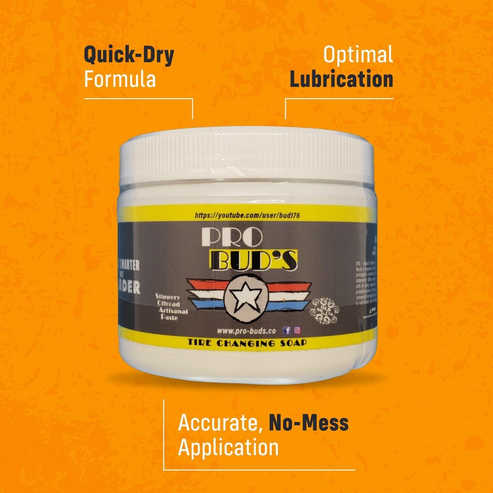 Pro Buds Tire Changing Paste - Peerless Lubrication Tire Mounting Paste for Q...