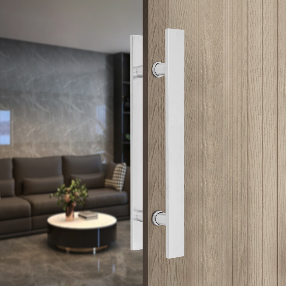 Stainless Door Handle H Shape Double Sided Pull Push Sliding Barn Door Handle