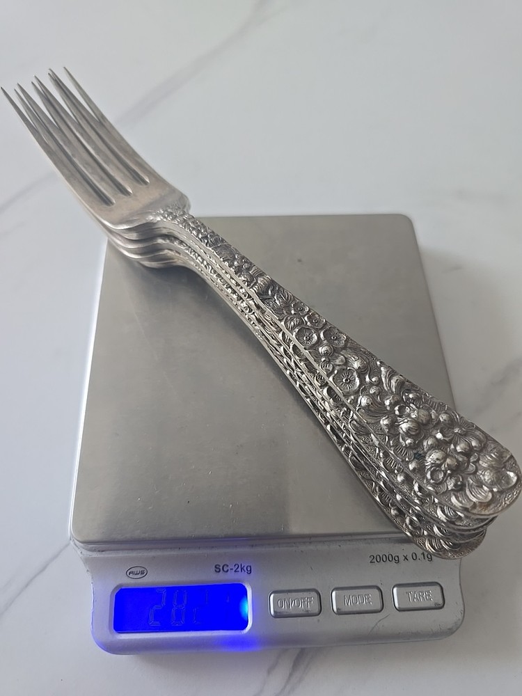 1 sterling silver Stieff Rose approx 7 Inch Dinner Fork