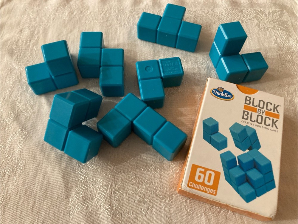ThinkFun Block By Block 60 Challenges Creative Building Game – Blocks And Cards