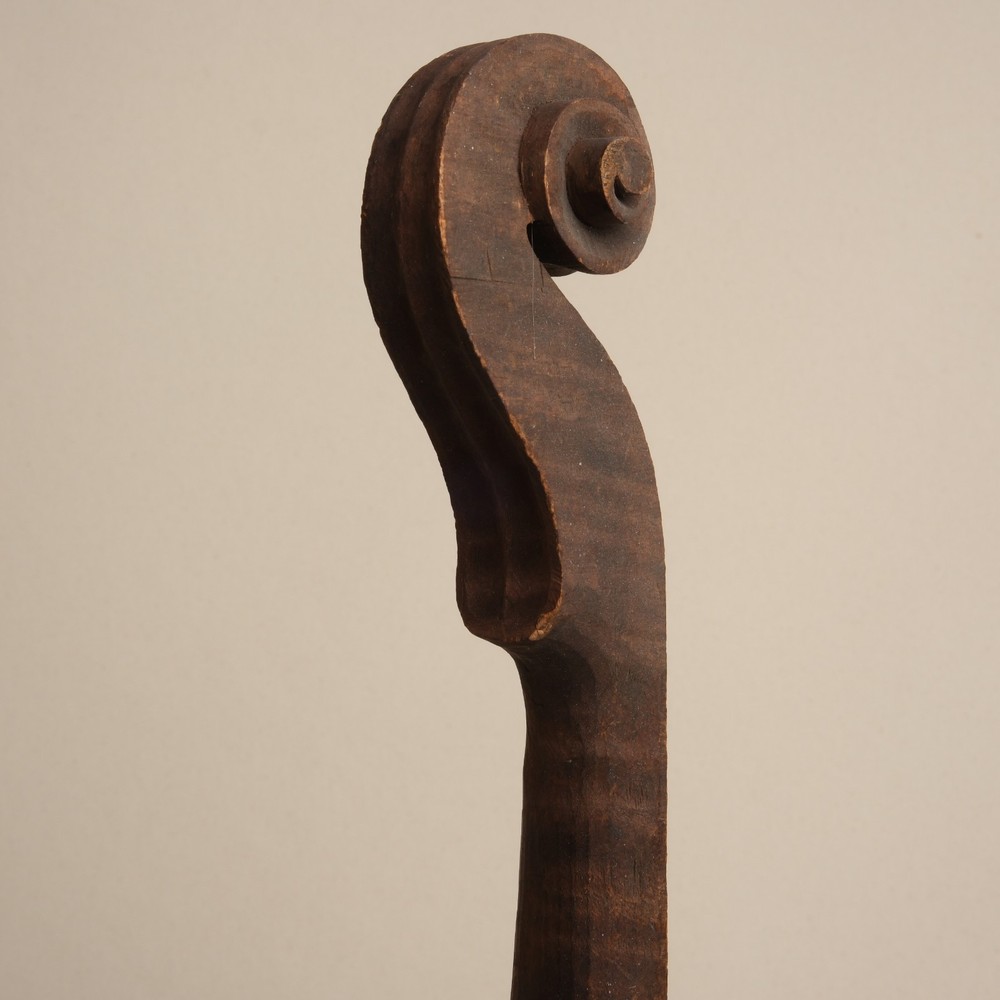 2 Old 4/4 Violin Scrolls Necks #VB272