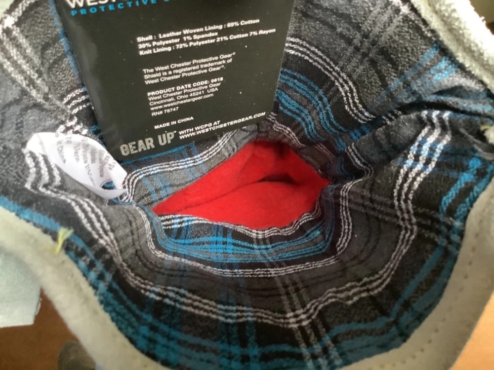 Fireplace Gloves protective, work, Split Cowhide Leather LARGE Same Day Ship !