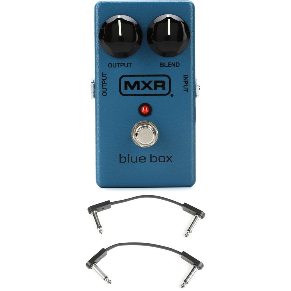 MXR M103 Blue Box Octave Pedal with EBS Patch Cables