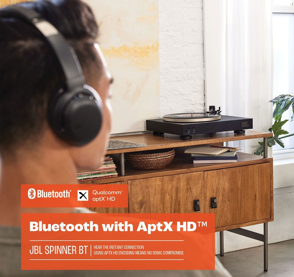 JBL Spinner BT Black Gold Turntable with Bluetooth