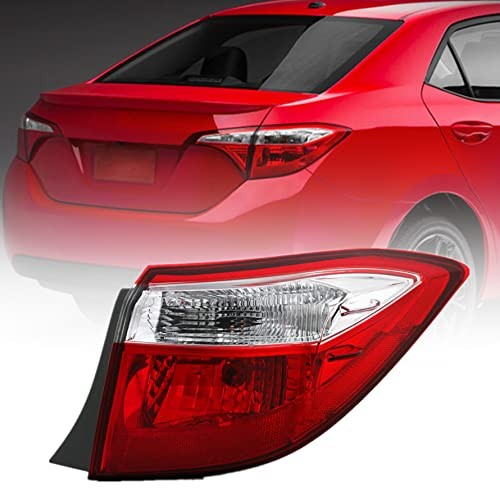Outer Right Tail Light Assembly Replacement for Corolla OE-Style 2014-2016