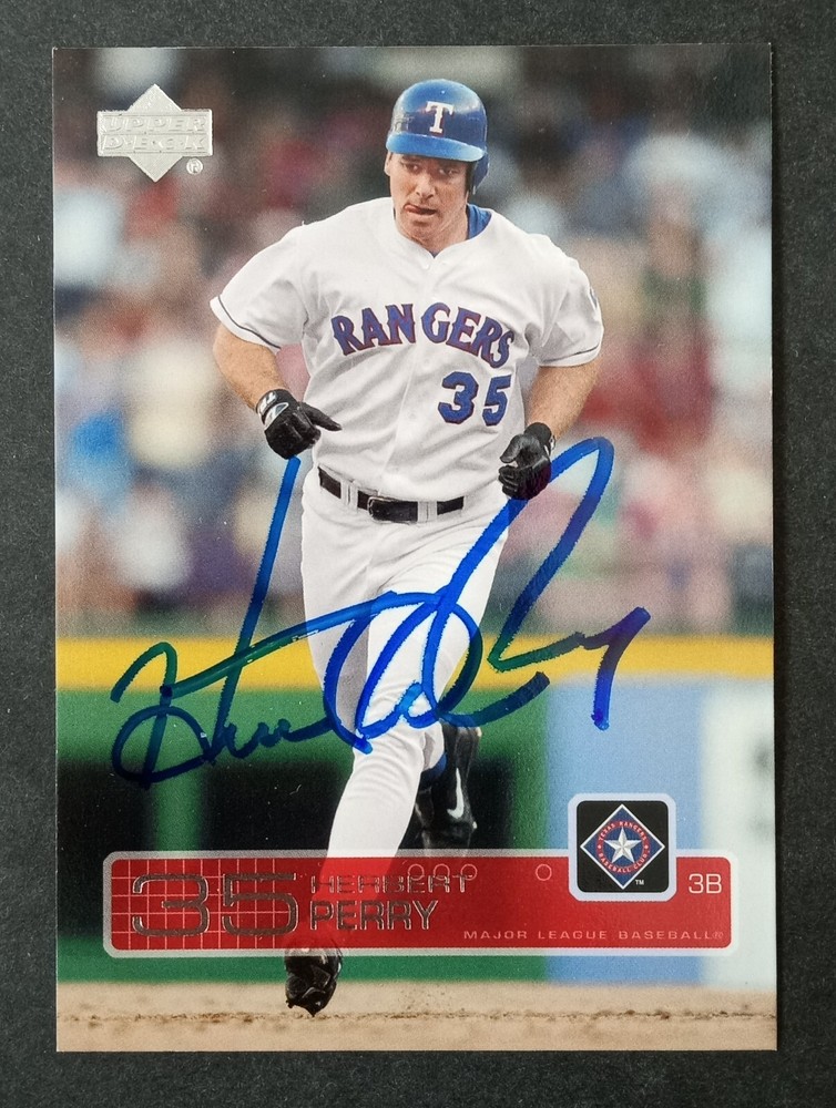 2003 Upper Deck SIGNED: Herbert Perry, RANGERS #324